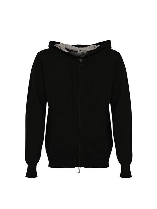 Felpa in misto lana con zip Paolo Pecora | A018 F0509000